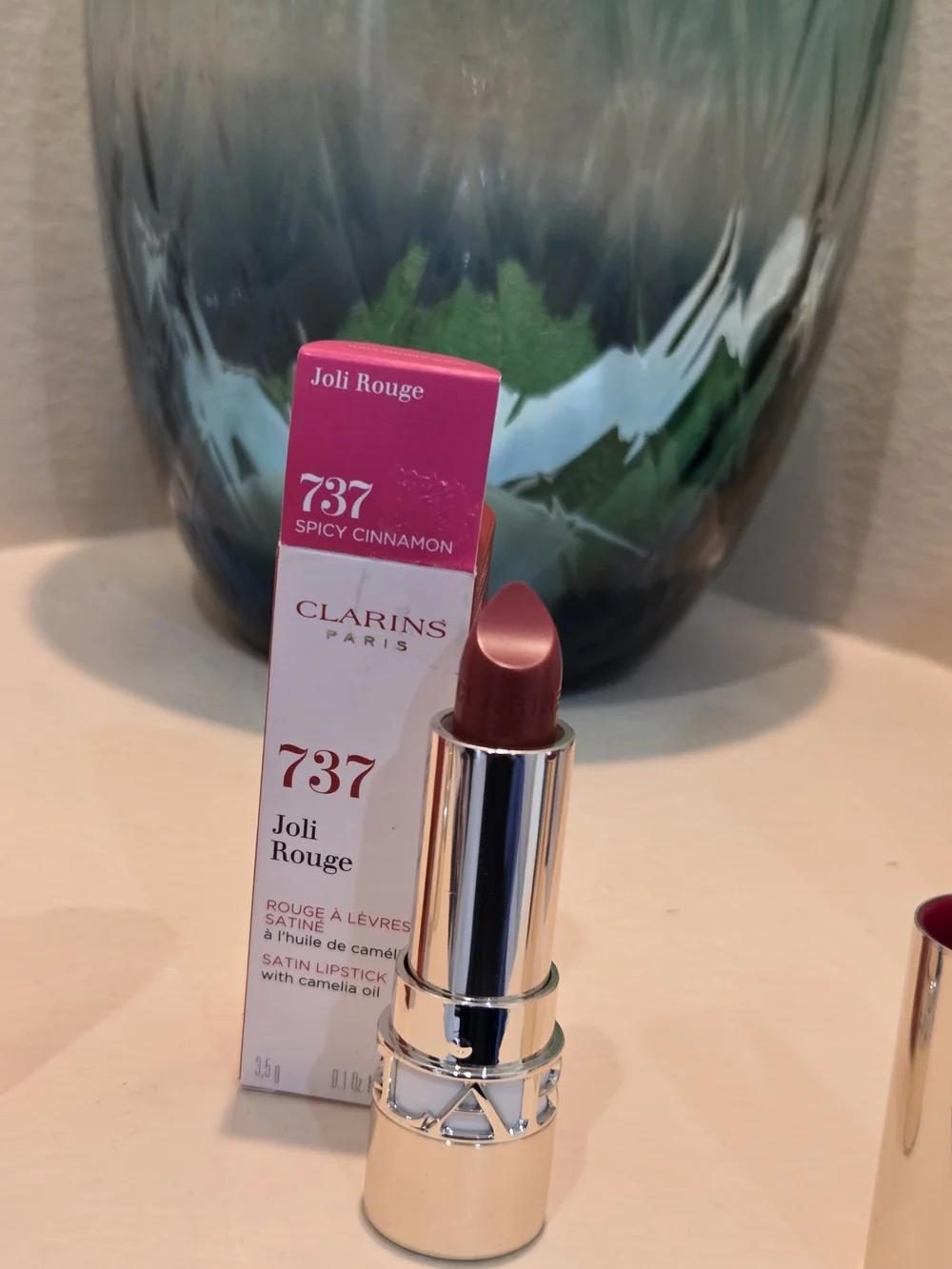 Clarins Joli Rouge 737 Spicy Cinnamon Lipstick - Warm Mauve Brown